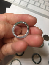 Load image into Gallery viewer, 15.9mm 5 1/4 100% natural type A icy watery green/blue icy watery Guatemala jadeite jade band ring group BP86