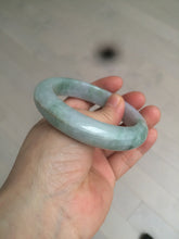 Load image into Gallery viewer, 57.5mm certified 100% natural type A light green/purple chubby jadeite jade bangle BF29-4028