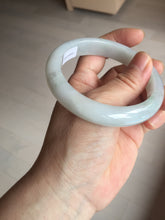 Load image into Gallery viewer, 58mm Certified type A 100% Natural light green/white Jadeite bangle AR118-0253