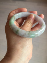 Load image into Gallery viewer, 56.5mm certified 100% natural type A sunny green/purple jadeite jade bangle BK66-4031
