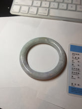 Load image into Gallery viewer, 56.6mm Certified 100% natural Type A light green purple brown chubby round cut jadeite jade bangle BQ14-5819