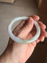 Load image into Gallery viewer, 57.2mm certified 100% natural Type A white yellow brown purple Autumn Leaf round cut jadeite jade bangle H162-6012