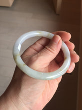 Load image into Gallery viewer, 57.2mm certified 100% natural Type A white yellow brown purple Autumn Leaf round cut jadeite jade bangle H162-6012