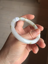 Load image into Gallery viewer, 57.2mm certified 100% natural Type A white yellow brown purple Autumn Leaf round cut jadeite jade bangle H162-6012