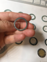 Load image into Gallery viewer, 15.9mm 5 1/4 100% natural type A icy watery green/blue icy watery Guatemala jadeite jade band ring group BP86