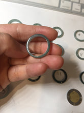 Load image into Gallery viewer, 15.9mm 5 1/4 100% natural type A icy watery green/blue icy watery Guatemala jadeite jade band ring group BP86