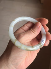 Load image into Gallery viewer, 57.2mm certified 100% natural Type A white yellow brown purple Autumn Leaf round cut jadeite jade bangle H162-6012