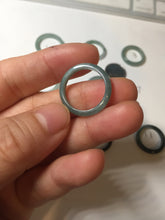 Load image into Gallery viewer, 15.9mm 5 1/4 100% natural type A icy watery green/blue icy watery Guatemala jadeite jade band ring group BP86
