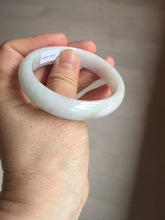 Load image into Gallery viewer, 52mm certified Type A 100% Natural sunny green/white/red oval Jadeite Jade bangle E92-0263