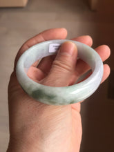 Load image into Gallery viewer, 53.5mm certified type A 100% Natural light green purple white Jadeite Jade bangle J150-6018
