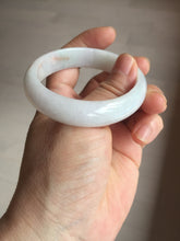 Load image into Gallery viewer, 52mm certified Type A 100% Natural sunny green/white/red oval Jadeite Jade bangle E92-0263