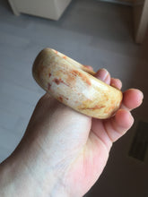 Load image into Gallery viewer, 55.2mm 100% natural orange red yellow Fossil Coral Jade (珊瑚玉) bangle SY128