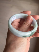 Load image into Gallery viewer, 53.5mm certified type A 100% Natural light green purple white Jadeite Jade bangle J150-6018