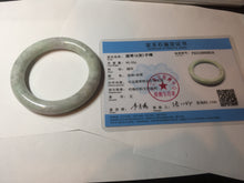 Load image into Gallery viewer, 53.9mm Certified 100% natural Type A light green purple brown chubby round cut jadeite jade bangle BQ16-5818