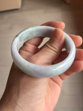 Load image into Gallery viewer, 53.5mm certified type A 100% Natural light green purple white Jadeite Jade bangle J150-6018