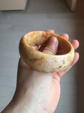 Load image into Gallery viewer, 55.2mm 100% natural orange red yellow Fossil Coral Jade (珊瑚玉) bangle SY128