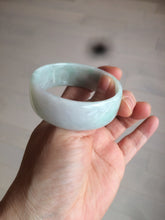 Load image into Gallery viewer, 52.3mm certified 100% natural Type A sunny green/white/purple jadeite jade bangle BK8-2423
