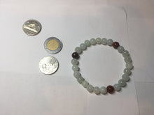 Load image into Gallery viewer, 6.8-7.2mm size 50-58mm 100% natural type A icy watery white brown jadeite jade beads bracelet PB76