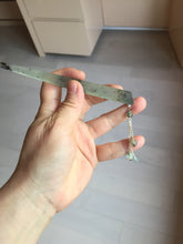 Load image into Gallery viewer, 15.5cm 100% Natural icy watery black/clear (水墨) Xiu Jade Serpentine hairpin AW28