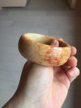Load image into Gallery viewer, 55.2mm 100% natural orange red yellow Fossil Coral Jade (珊瑚玉) bangle SY128