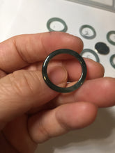 Load image into Gallery viewer, 15.9mm 5 1/4 100% natural type A icy watery green/blue icy watery Guatemala jadeite jade band ring group BP86