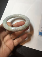 Load image into Gallery viewer, 53.9mm Certified 100% natural Type A light green purple brown chubby round cut jadeite jade bangle BQ16-5818