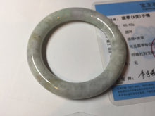 Load image into Gallery viewer, 53.9mm Certified 100% natural Type A light green purple brown chubby round cut jadeite jade bangle BQ16-5818