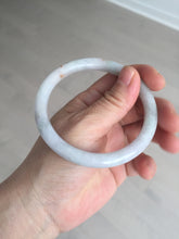 Load image into Gallery viewer, 58.9mm certified 100% natural type A light green/purple/yellow(Fu Lu SHOU) slim round cut jadeite jade bangle BN45-3116