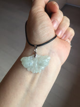 Load image into Gallery viewer, 100% Natural type A icy watery light green Jadeite Jade butterfly pendant PH113-1