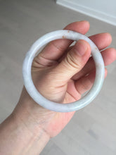 Load image into Gallery viewer, 58.9mm certified 100% natural type A light green/purple/yellow(Fu Lu SHOU) slim round cut jadeite jade bangle BN45-3116