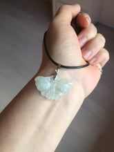 Load image into Gallery viewer, 100% Natural type A icy watery light green Jadeite Jade butterfly pendant PH113-1