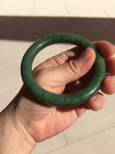 Load image into Gallery viewer, 56.2mm certified 100% Natural dark green/black nephrite (碧玉) bangle Ht168-10-3918