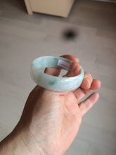 Load image into Gallery viewer, 52.2mm certified 100% natural Type A sunny green/white/purple jadeite jade bangle BK7-2419