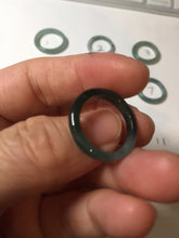 Load image into Gallery viewer, 15.9mm 5 1/4 100% natural type A icy watery green/blue icy watery Guatemala jadeite jade band ring group BP86