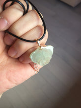 Load image into Gallery viewer, 100% Natural type A icy watery light green Jadeite Jade butterfly pendant PH113-2