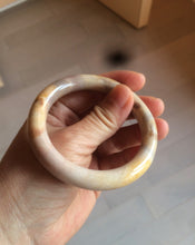 Load image into Gallery viewer, 53.8mm 100% natural beige yellow pink purple round cut a taste of the tropical Coral Jade (珊瑚玉) bangle SY22