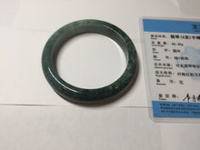 Load image into Gallery viewer, 53.3mm certified 100% natural type A dark green green jadeite jade bangle PA225-9011 Add on item Shopify only
