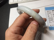 Load image into Gallery viewer, 58.5mm certified Type A 100% Natural light green yellow purple chubby round cut Jadeite Jade bangle Y168-3701