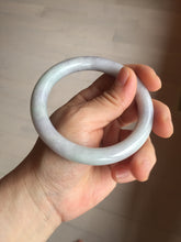 Load image into Gallery viewer, 58.5mm certified type A 100% Natural light green/purple round cut Jadeite Jade bangle BM83-0021