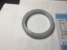 Load image into Gallery viewer, 57.5mm certified 100% natural Type A light green/purple jadeite jade bangle PE9-0311