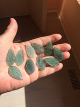Load image into Gallery viewer, 100% natural type A light green blue carved Lotus water drop Guatemala jadeite pendant PA211