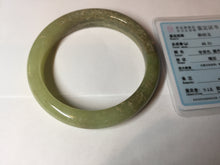 Load image into Gallery viewer, 58.4mm certified Type A 100% Natural yellow/brown flying dandelions nephrite Jade bangle HF80-0469