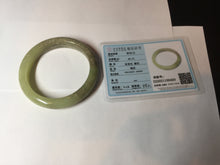 Load image into Gallery viewer, 58.4mm certified Type A 100% Natural yellow/brown flying dandelions nephrite Jade bangle HF80-0469
