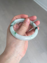 Load image into Gallery viewer, 56.5mm Certificated sunny green/dark green/white jadeite jade bangle BK120-8240