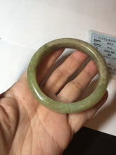 Load image into Gallery viewer, 58.4mm certified Type A 100% Natural yellow/brown flying dandelions nephrite Jade bangle HF80-0469