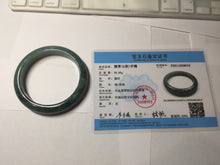 Load image into Gallery viewer, 57.6mm Certified type A 100% Natural oily dark green (老油青)Jadeite bangle PA226-9010