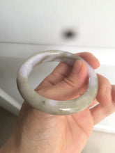 Load image into Gallery viewer, 51.6mm certified 100% natural green/purple/gray jadeite jade bangle R93-3496