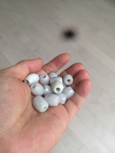 Load image into Gallery viewer, 12mm Type A 100% Natural white/light green/purple olive shape Jadeite Jade LuluTong (Every road is smooth) beads AX23 (Add on item)