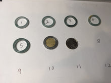 Load image into Gallery viewer, 15.7mm size 5 100% natural type A icy watery green/blue icy watery Guatemala jadeite jade band ring group BP87