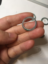 Load image into Gallery viewer, 15.7mm size 5 100% natural type A icy watery green/blue icy watery Guatemala jadeite jade band ring group BP87